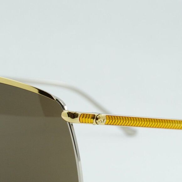 💯 NEW GUCCI GG0365S 002 GOLD BROWN UNISEX SUNGLASSES - Picture 5 of 12